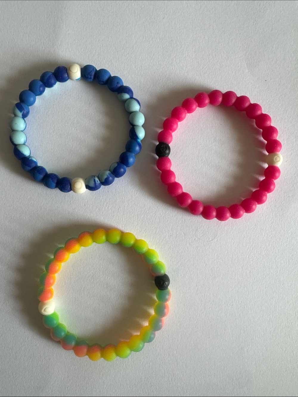 Bracelet Set in Support of Causes - Blue, Pink, Neon Multi